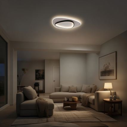 Brilagi - Ściemnialna oprawa sufitowa LED FLARE LED/70W/230V 3000-6000K 55x55 cm biały/czarny + pilot zdalnego sterowania