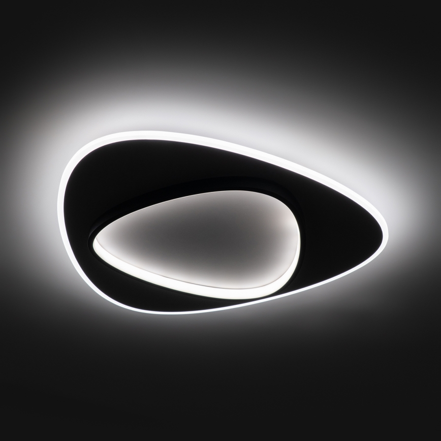 Brilagi - Ściemnialna oprawa sufitowa LED FLARE LED/70W/230V 3000-6000K 55x55 cm biały/czarny + pilot zdalnego sterowania