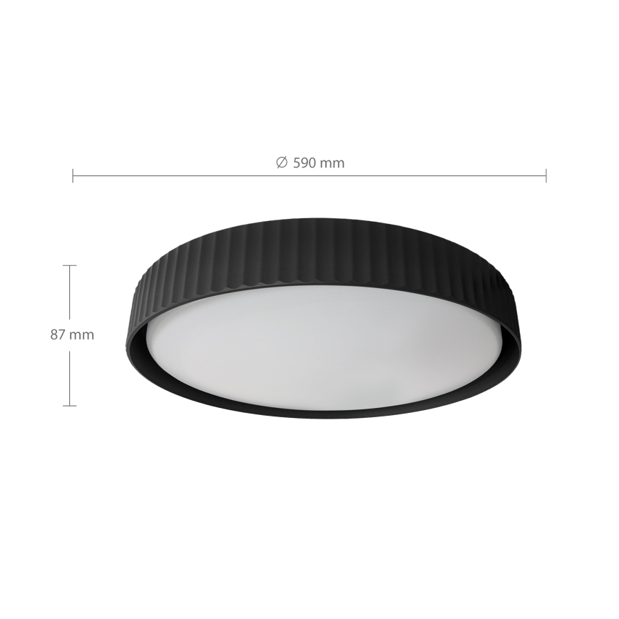 Brilagi - LED ściemnialna lampa sufitowa LUCIA LED/60W/230V 3000-6500K Ø 59 cm czarna + pilot zdalnego sterowania