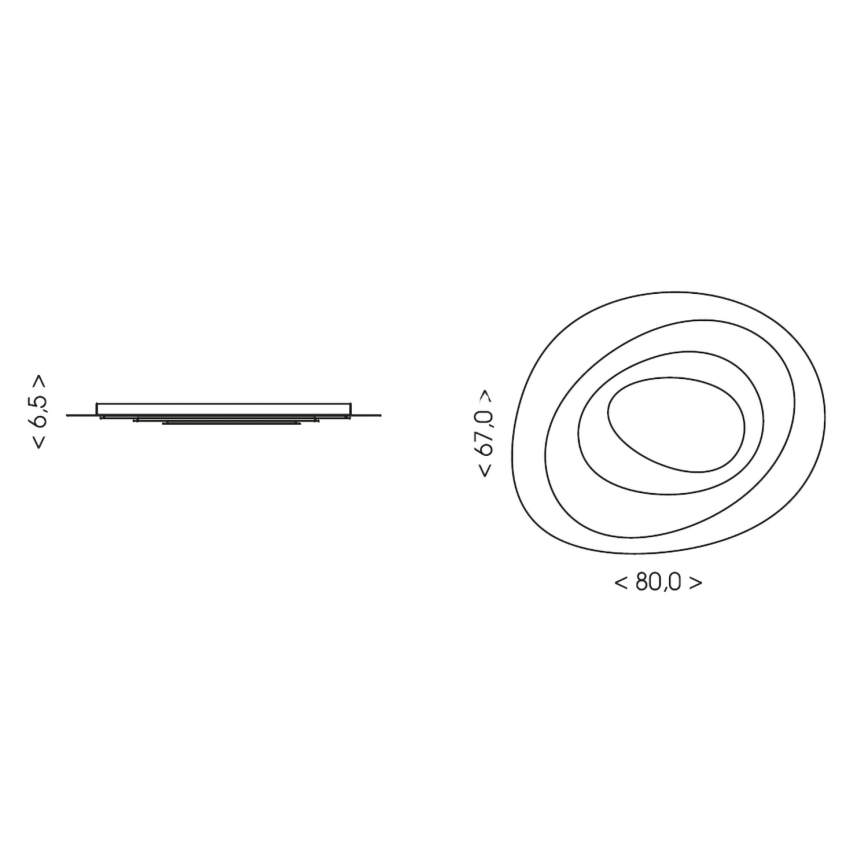 BRILAGI - LED ściemnialna lampa sufitowa MODERN MAXI LED/87W/230V 3000-6000K 67x80 cm + pilot zdalnego sterowania