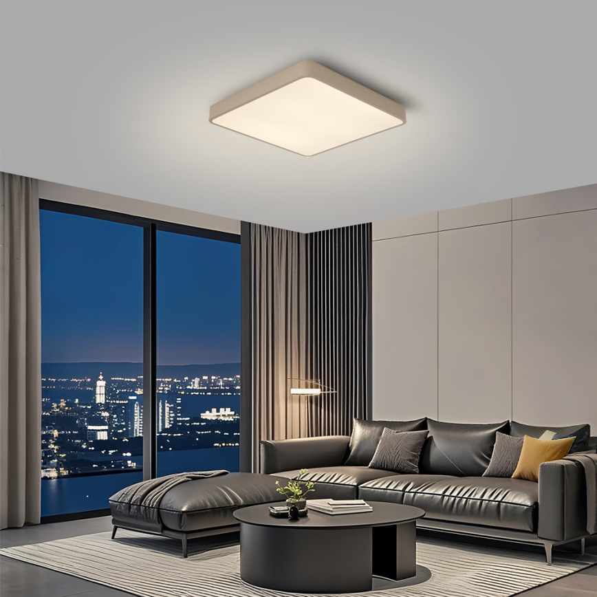 Brilagi - LED ściemnialna oprawa sufitowa POOL LED/36W/230V 3000-6000K 40x40 cm beżowa + pilot zdalnego sterowania