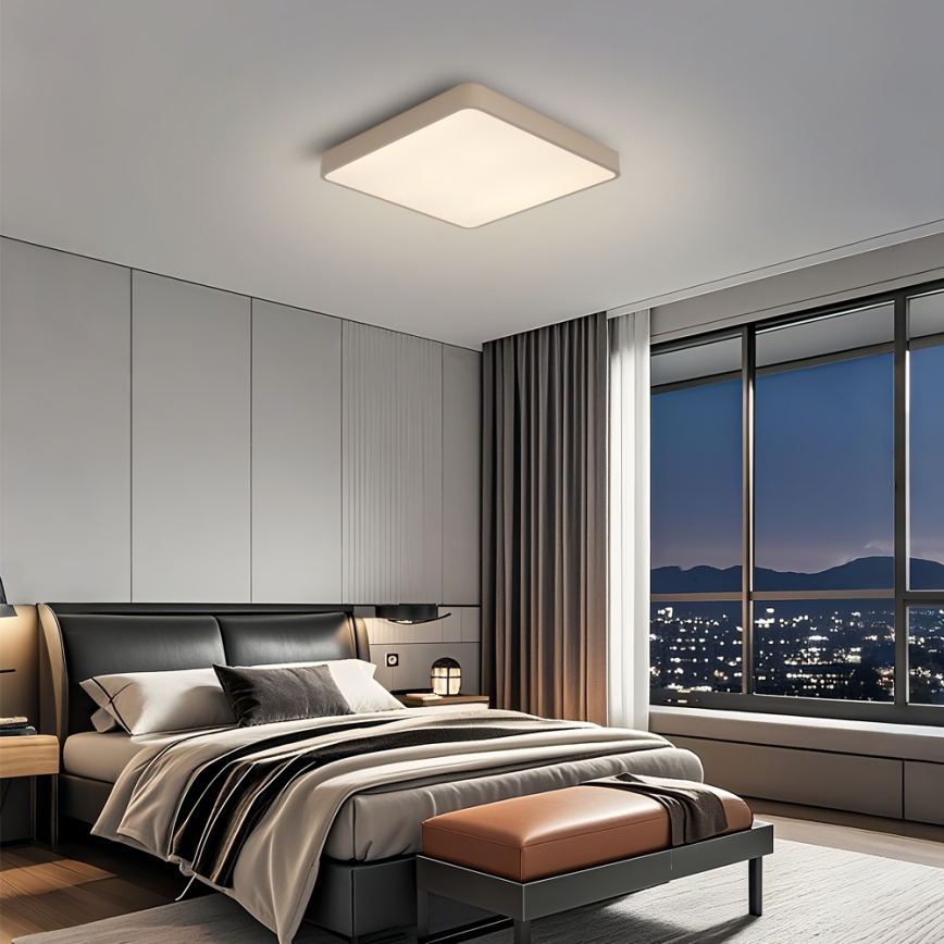 Brilagi - LED ściemnialna oprawa sufitowa POOL LED/36W/230V 3000-6000K 40x40 cm beżowa + pilot zdalnego sterowania