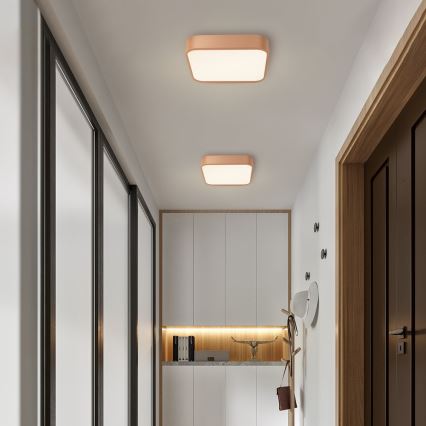 Brilagi - LED ściemnialna oprawa sufitowa POOL LED/36W/230V 3000-6000K 40x40 cm brązowa + pilot zdalnego sterowania