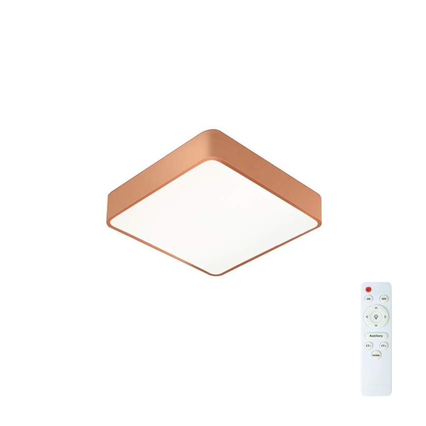 Brilagi - LED ściemnialna oprawa sufitowa POOL LED/36W/230V 3000-6000K 40x40 cm brązowa + pilot zdalnego sterowania