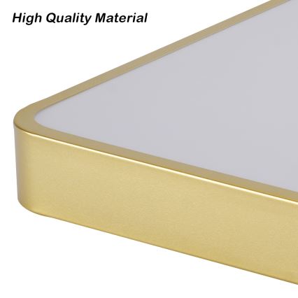 Brilagi - ściemnialna oprawa sufitowa LED POOL LED/48W/230V 3000-6000K 50x50 cm złota + pilot zdalnego sterowania