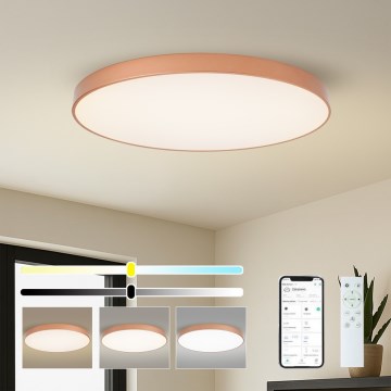 BRILAGI - LED ściemnialna lampa sufitowa POOL SMART LED/128W/230V 100 cm 3000-6000K Wi-Fi Tuya brązowa + pilot zdalnego sterowania