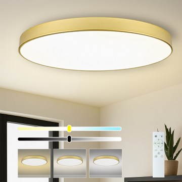 Brilagi - LED ściemnialna lampa sufitowa POOL SMART LED/180W/230V 3000-6000K 120 cm złota Wi-Fi Tuya + zdalne sterowanie