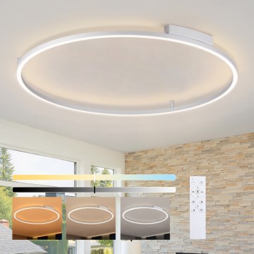Brilagi - LED Ściemnialna lampa sufitowa PORTOFINO LED/85W/230V 3000-6000K śr. 120 cm srebrna + pilot zdalnego sterowania