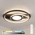 BRILAGI - LED Ściemnialna lampa sufitowa TWIRL LED/38W/230V 3000-6000K czarna + pilot zdalnego sterowania