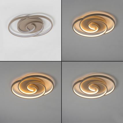 BRILAGI - LED Ściemnialna lampa sufitowa VELO LED/70W/230V 3000-6500K 38x47,8 cm beżowa + zdalne sterowanie