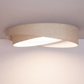 BRILAGI - LED ściemnialna lampa sufitowa VELVET TWIST LED/36W/230V 3000-6000K śr. 65 cm Wi-Fi Tuya Beacon beżowa + pilot zdalnego sterowania