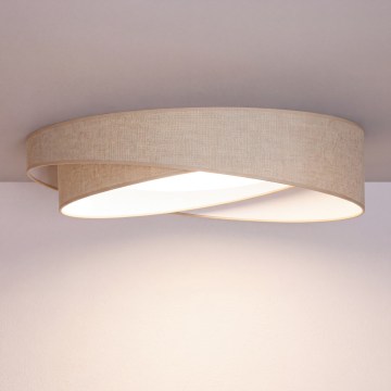 BRILAGI - LED ściemnialna lampa sufitowa VELVET TWIST LED/36W/230V 3000-6000K śr. 65 cm Wi-Fi Tuya Beacon beżowa + pilot zdalnego sterowania