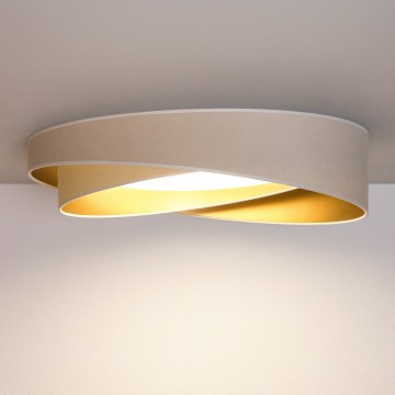 BRILAGI - LED ściemnialna lampa sufitowa VELVET TWIST LED/36W/230V 3000-6000K Ø 65 cm Wi-Fi Tuya Beacon biały/złoty + pilot zdalnego sterowania