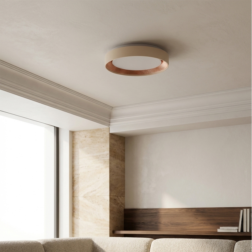 Brilagi - ściemnialna oprawa sufitowa LED WALDO LED/48W/230V 3000-6500K śr. 40 cm beżowo-złota + pilot zdalnego sterowania