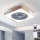 Brilagi - LED ściemnialna lampa sufitowa z wentylatorem LED/38W/230V 3000-6500K 3000-6500K 50x50 cm biały/dąb + pilot zdalnego sterowania