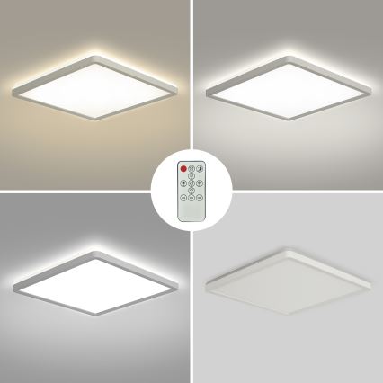 Brilagi - LED Regulowane natynkowe oświetlenie sufitowe ULTRA SLIM LED/18W/230V 2700-6500K 30x30 cm białe + pilot do zdalnego sterowania