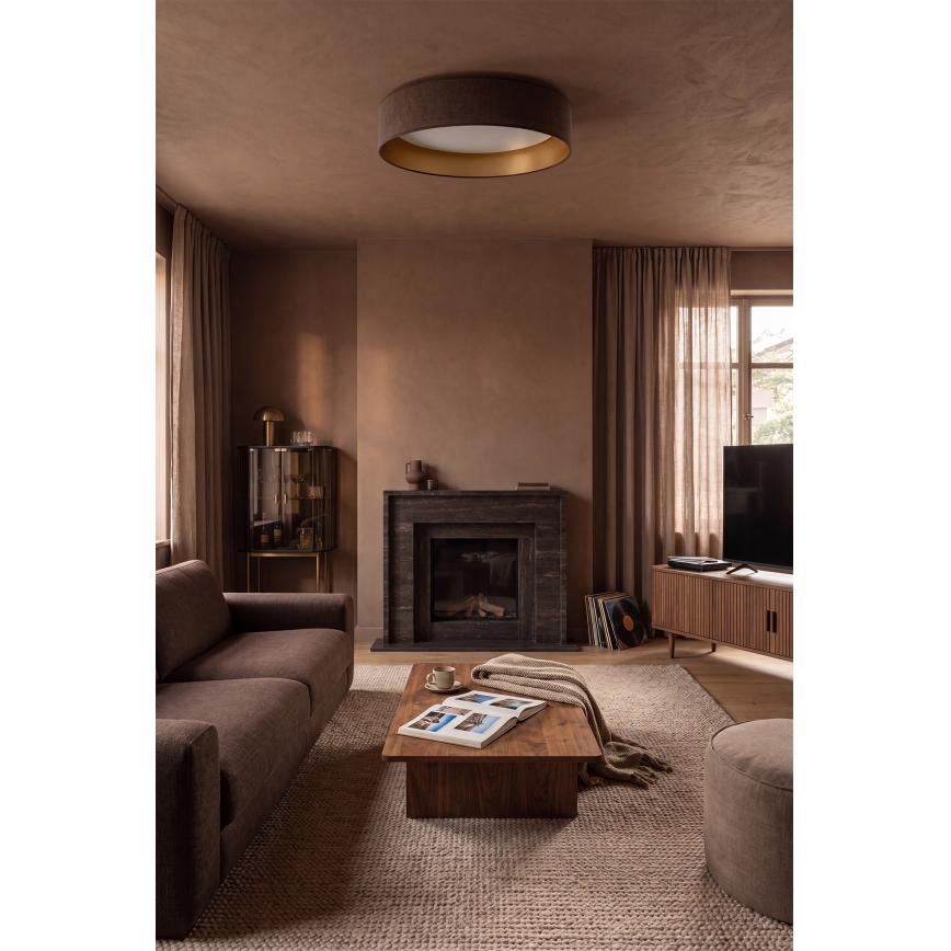 Brilagi - ściemnialna oprawa sufitowa LED VELVET SMARTIX STARS LED/36W/230V 3000-6000K Ø 55 cm brązowo-złota Wi-Fi Tuya Beacon + pilot zdalnego sterowania