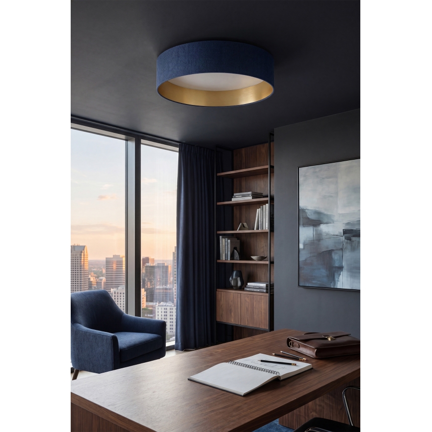 Brilagi - ściemnialna lampa sufitowa LED VELVET SMART VARI LED/24W/230V 3000-6500K Ø 45 cm niebieska/złota + pilot zdalnego sterowania