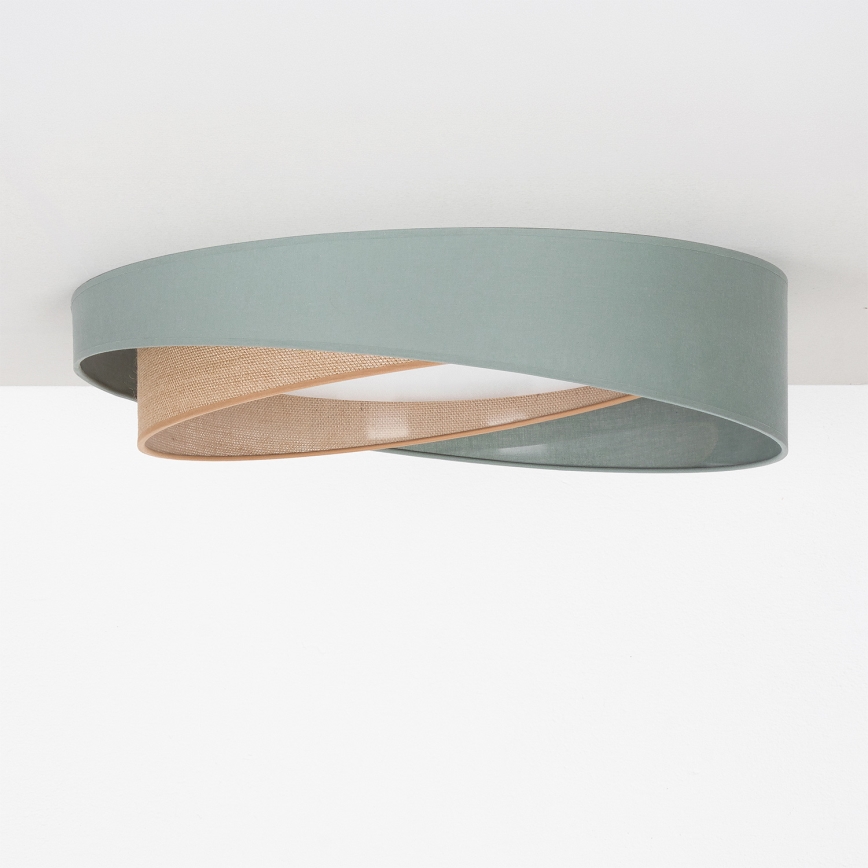 BRILAGI - LED ściemnialna oprawa sufitowa VELVET TWIST LED/36W/230V 3000-6000K Ø 65 cm Wi-Fi Tuya Beacon zielony/beżowy + pilot zdalnego sterowania