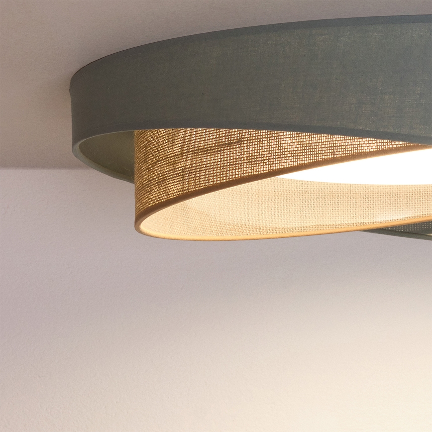 BRILAGI - LED ściemnialna oprawa sufitowa VELVET TWIST LED/36W/230V 3000-6000K Ø 65 cm Wi-Fi Tuya Beacon zielony/beżowy + pilot zdalnego sterowania