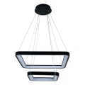 Brilagi - LED ściemnialna lampa wisząca na lince FALCON SLIM LED/78W/230V 3000-6500K 50x50 cm czarna + z pilotem
