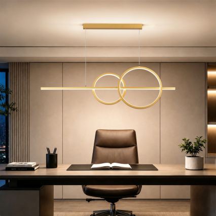 BRILAGI - LED ściemnialny żyrandol na lince SIGNATURE LED/53W/230V 3000-6000K 120 cm złoty + pilot zdalnego sterowania