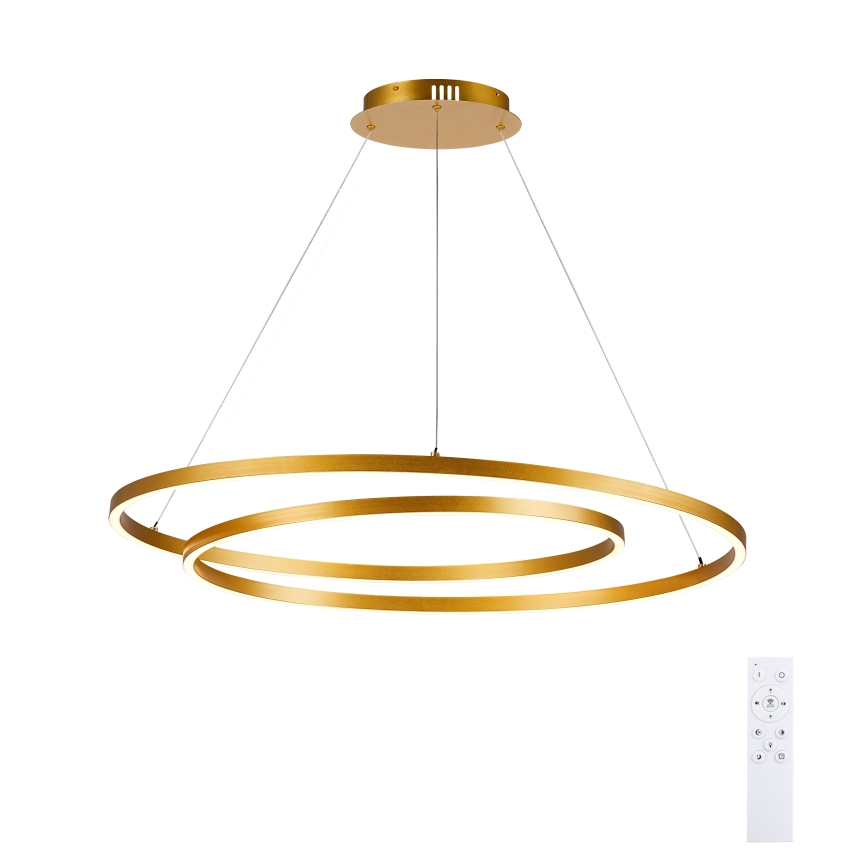 BRILAGI - ściemnialna lampa wisząca na linkach TWISTER LED/105W/230V 3000-6000K Ø 100 cm złota + pilot zdalnego sterowania