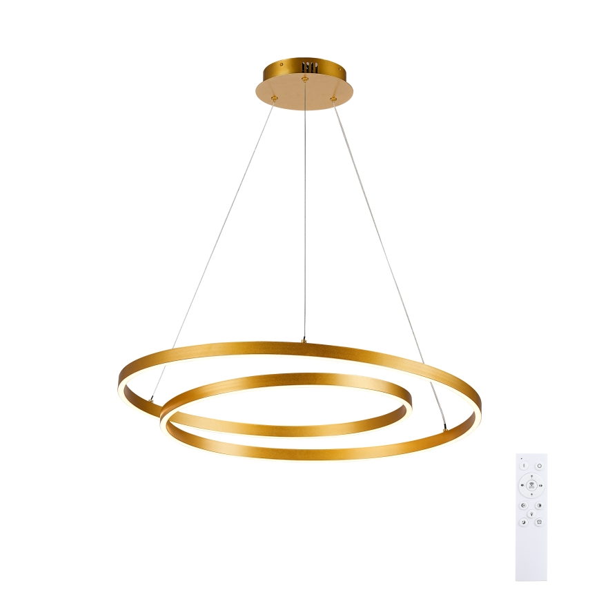 Brilagi - ściemnialny żyrandol na lince TWISTER LED/75W/230V 3000-6000K śr. 70 cm złoty + pilot zdalnego sterowania