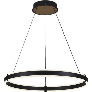 Brilagi - LED ściemnialna lampa wisząca na linkach CIRCLE LED/85W/230V 3000-6500K Ø 60 cm czarny/złoty + pilot zdalnego sterowania