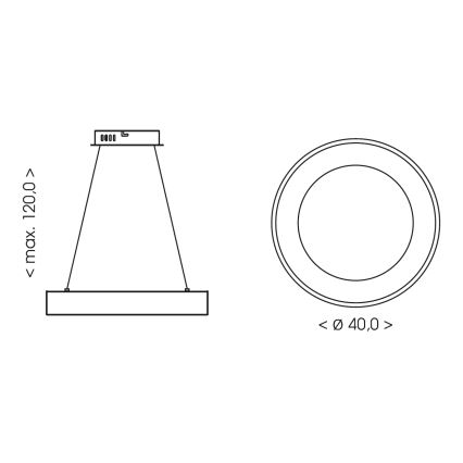 BRILAGI - LED ściemnialny żyrandol na lince FALCON II LED/67W/230V 3000-6500K Ø 40 cm beżowy + pilot zdalnego sterowania