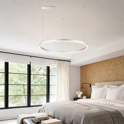Brilagi - Ściemnialny żyrandol na linkach PORTOFINO LED/60W/230V 3000-6000K śr. 80 cm srebrny + pilot zdalnego sterowania