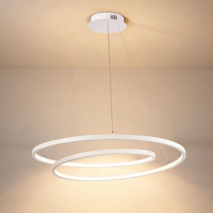 Brilagi - LED ściemnialny żyrandol wiszący na lince TWISTER LED/75W/230V 3000-6000K śr. 70 cm biały + pilot zdalnego sterowania