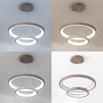 BRILAGI - LED ściemnialny żyrandol na lince FALCON SLIM LED/68W/230V 3000-6500K Ø 50 cm beżowy + pilot zdalnego sterowania