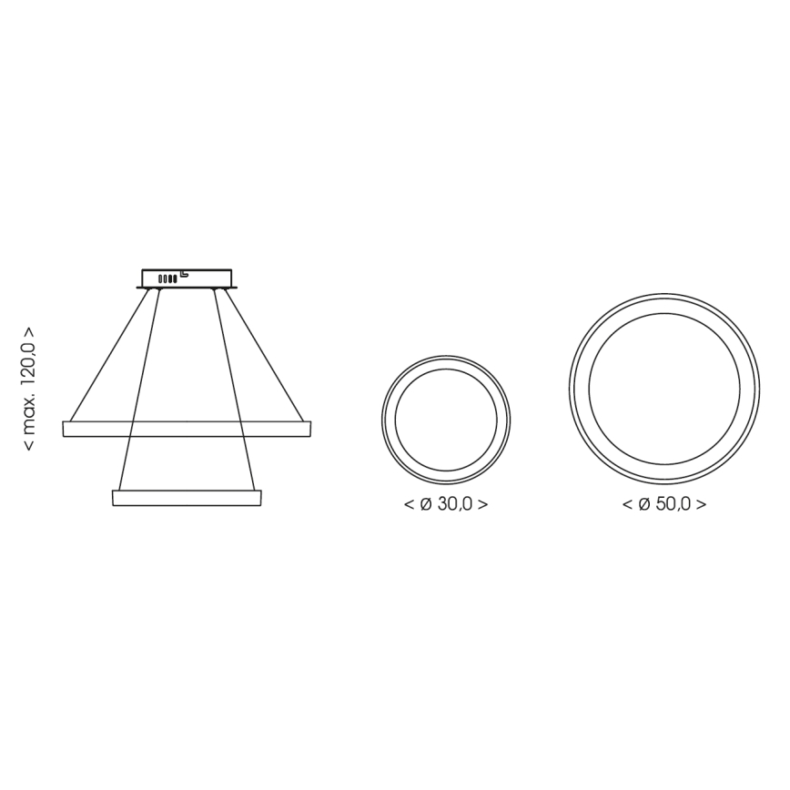 BRILAGI - LED ściemnialny żyrandol na lince FALCON SLIM LED/68W/230V 3000-6500K Ø 50 cm beżowy + pilot zdalnego sterowania