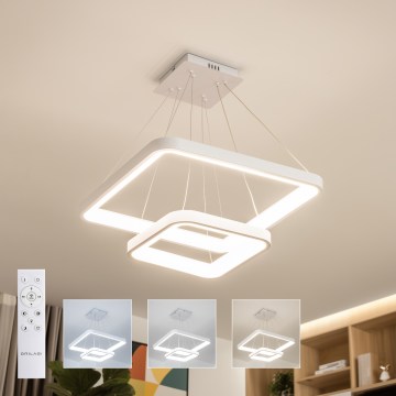 Brilagi - LED ściemnialna lampa wisząca na linku FALCON SLIM LED/78W/230V 3000-6500K 50x50 cm biała + pilot zdalnego sterowania