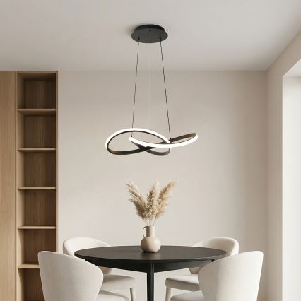 Brilagi - LED ściemnialny żyrandol na lince INFINITY LED/55W/230V 3000-6000K 50x50 cm czarny + pilot zdalnego sterowania