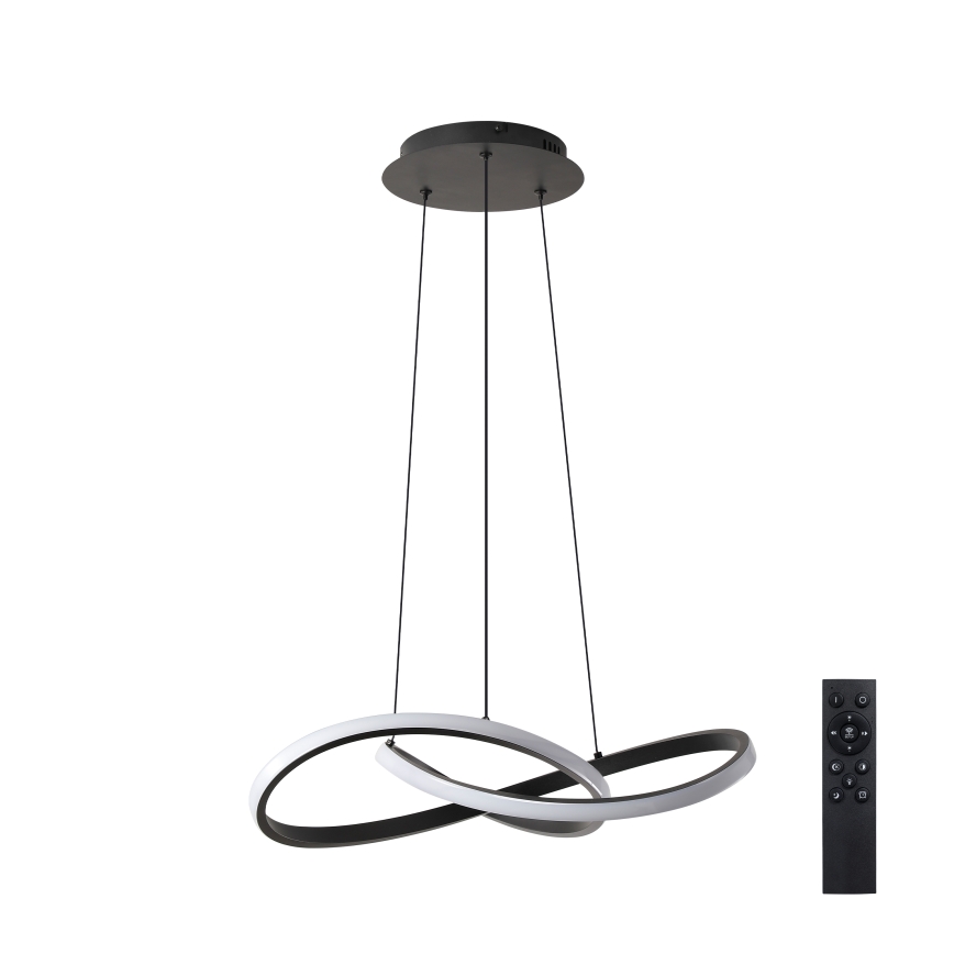 Brilagi - LED ściemnialny żyrandol na lince INFINITY LED/55W/230V 3000-6000K 50x50 cm czarny + pilot zdalnego sterowania