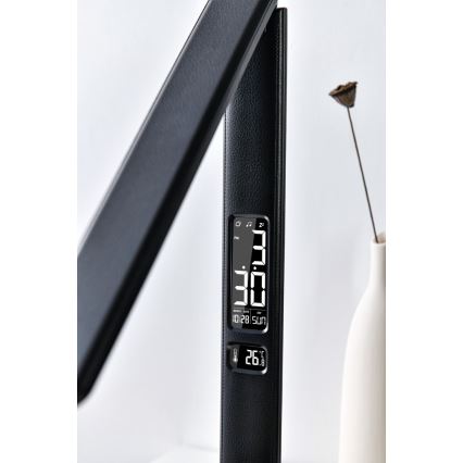 Brilagi - ściemniana lampa biurkowa LED z bezprzewodowym ładowaniem Qi i USB REGINA LED/8,5W/230V czarna