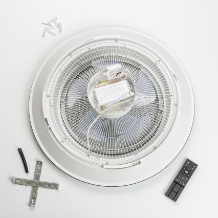 Brilagi - LED Lampa z regulacją jasności z wentylatorem AURA LED/38W/230V 3000-6000K biała + pilot zdalnego sterowania