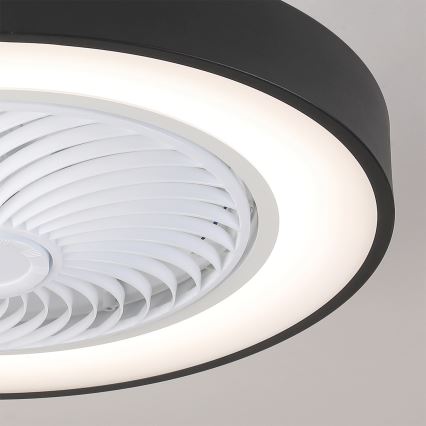 Brilagi - ściemnialna lampa sufitowa LED z wentylatorem LED/30W/230V 3000-6500K Ø 50 cm czarna + pilot