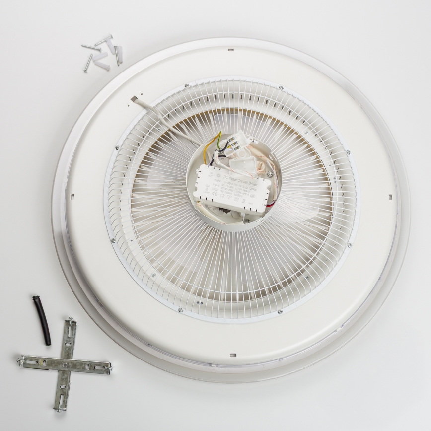 Brilagi - LED Lampa z regulacją jasności z wentylatorem RONDA LED/48W/230V 3000-6000K biała + pilot zdalnego sterowania