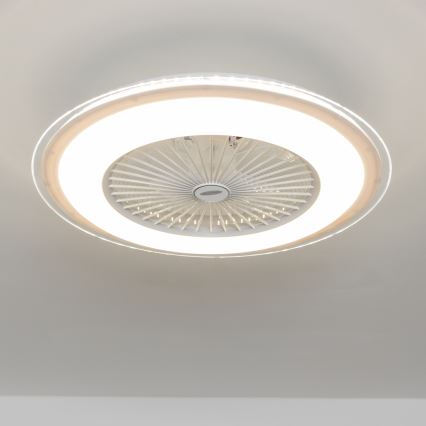 Brilagi - LED Lampa z regulacją jasności z wentylatorem RONDA LED/48W/230V 3000-6000K biała + pilot zdalnego sterowania