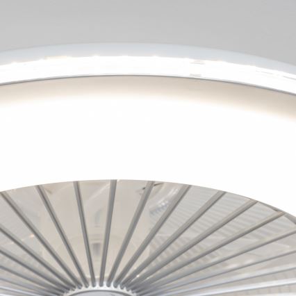 Brilagi - LED Lampa z regulacją jasności z wentylatorem RONDA LED/48W/230V 3000-6000K srebrna + pilot zdalnego sterowania