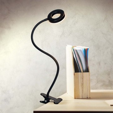 Brilagi -LED ściemnialna lampa zaciskowa ORBELA LED/8W/5V 3000/4000/5000K czarna