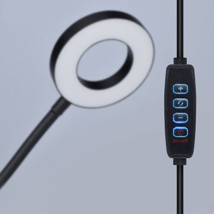 Brilagi -LED ściemnialna lampa zaciskowa ORBELA LED/8W/5V 3000/4000/5000K czarna