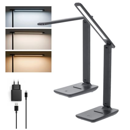 Brilagi -LED Ściemnialna lampka biurkowa MODO LED/7W/230V 3000/4000/6500K antracyt