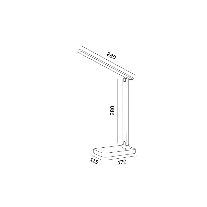 Brilagi - LED ściemnialna lampka biurkowa MODO LED/7W/230V 3000/4000/6500K czarna