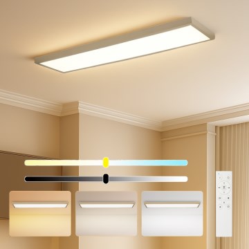 Brilagi - LED ściemnialna łazienkowa lampa sufitowa FRAME SMART LED/50W/230V 120x30 cm 3000-6000K IP44 beżowa + pilot zdalnego sterowania