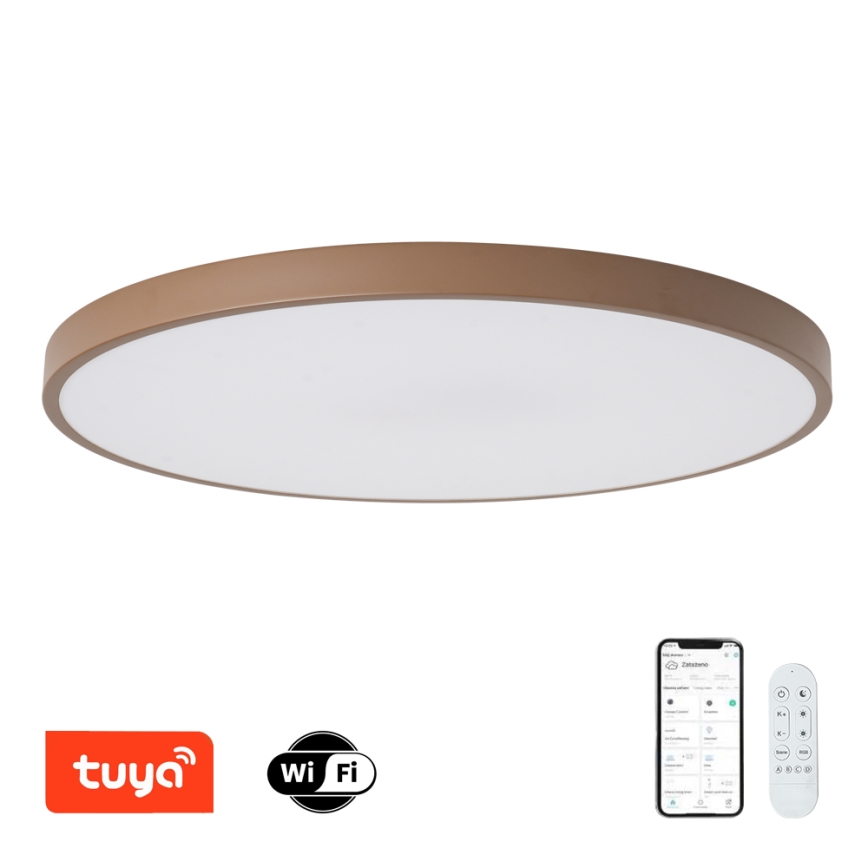 Brilagi - Ściemnialna oprawa LED POOL SMART LED/128W/230V, średnica 100 cm, 3000-6000K, Wi-Fi Tuya + pilot zdalnego sterowania, brązowy