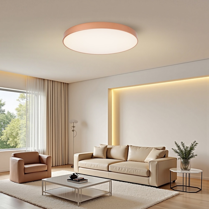Brilagi - LED ściemnialna lampa sufitowa POOL SMART LED/100W/230V 3000-6000K śr. 80 cm Wi-Fi Tuya brązowa + pilot zdalnego sterowania